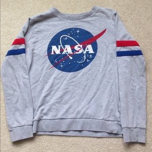 NASA Striped Graphic Sweatshirt